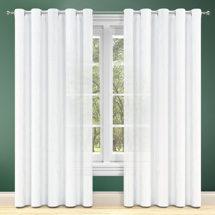 FIRANA BATYST LUREX BIEL 140 X 250 NA PRZELOTKACH main product photo