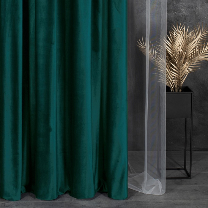 ZASŁONY HOLLAND VELVET WYS. 2,90 M SZMARAGDOWY 1 main product photo