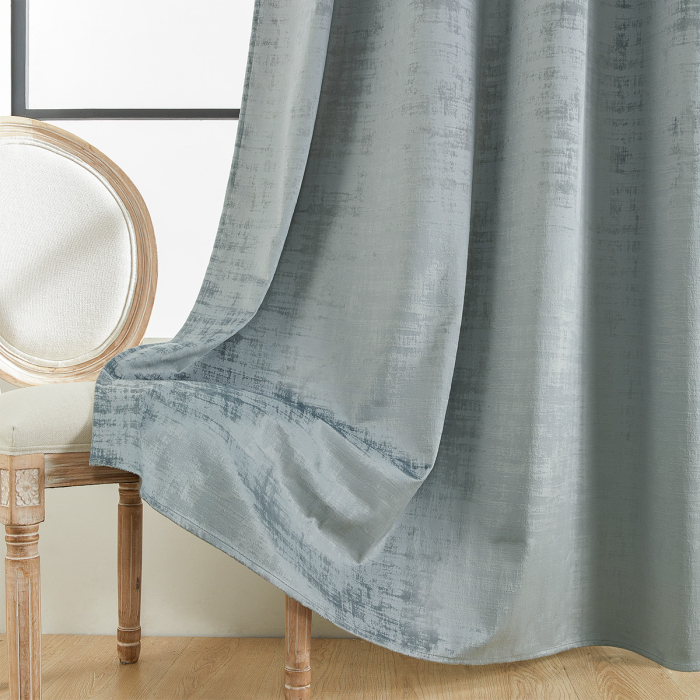ZASŁONY NA TAŚMIE MARSZCZĄCEJ 140X250 HOLLAND VELVET SZARY Z EFEKTEM PRZECIERANYM main product photo