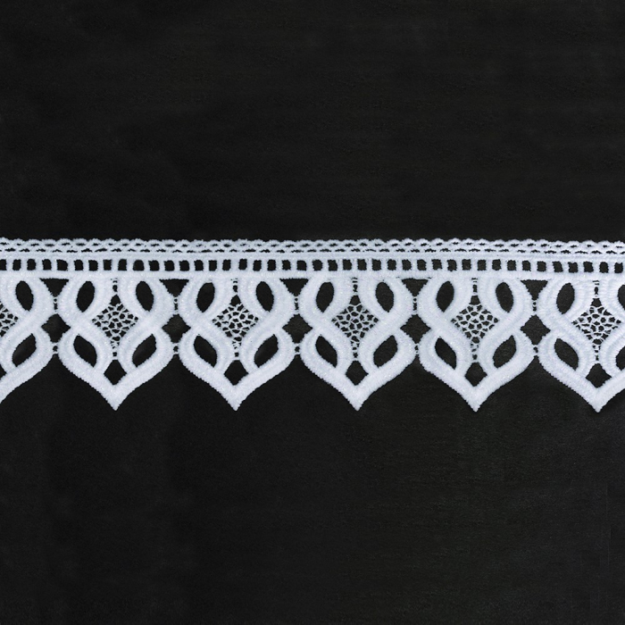 GIPIURA - DOSZYWKA 10 CM BIEL Z NITKĄ LUREX main product photo