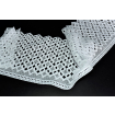 GIPIURA - DOSZYWKA 30 CM BIEL Z NITKĄ LUREX